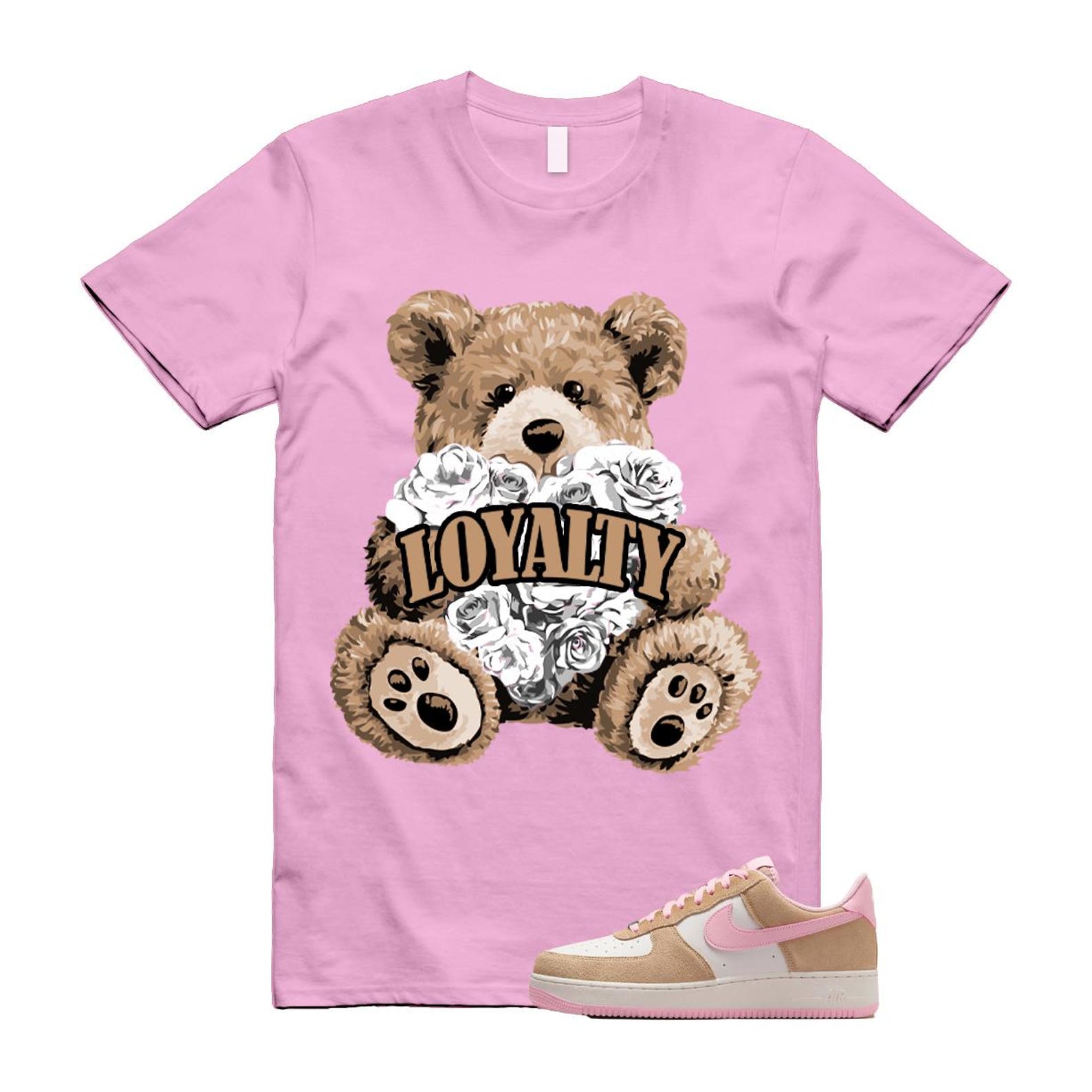 Air Force 1 Rattan Pink Hemp Phantom Medium Soft Low '07 LV8 T Shirt Match LYLTY FQ8714-202 T-Shirt, Sneaker Match Tee