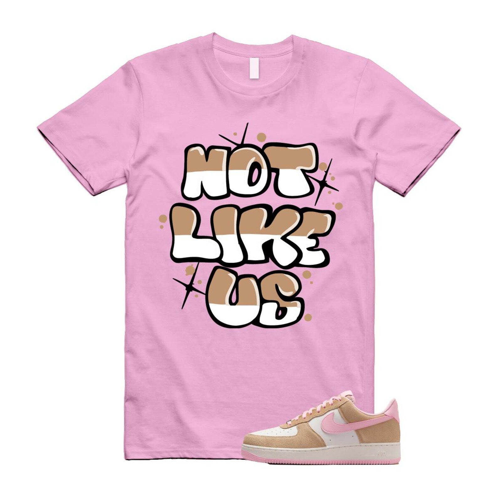 Air Force 1 Rattan Pink Hemp Phantom Medium Soft Low '07 LV8 T Shirt Match NLU FQ8714-202 T-Shirt, Sneaker Match Tee