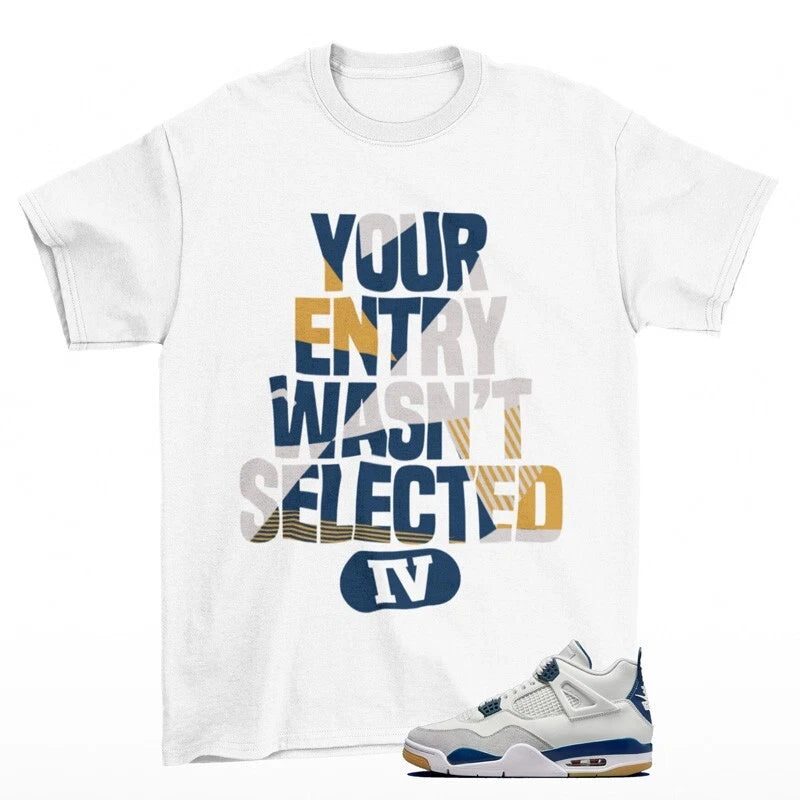 Raffle Sneaker Shirt to Match Jordan 4 Retro SB Navy DR5415-100 T-Shirt, Sneaker Match Tee