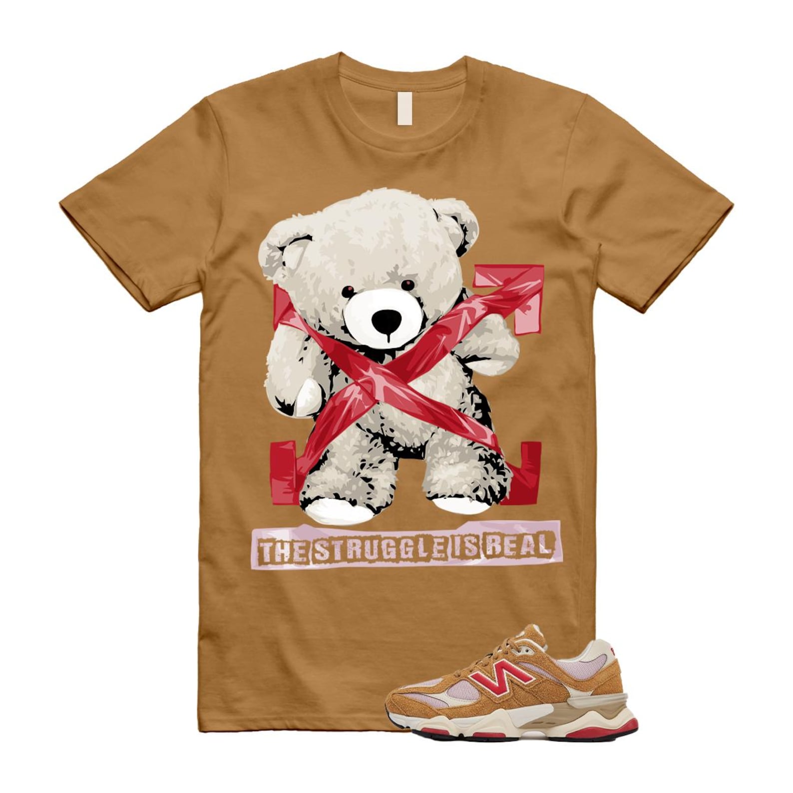 9060 Great Plains True Red Twilight Haze Wheat T Shirt Match STRUG U9060GEA T-Shirt, Sneaker Match Tee