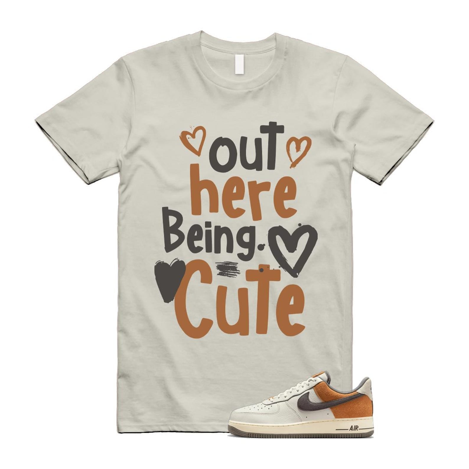 Air Force 1 Phantom Copper Moon Coconut Milk Flat Pewter T Shirt Match C2 IB7718-030 T-Shirt, Sneaker Match Tee