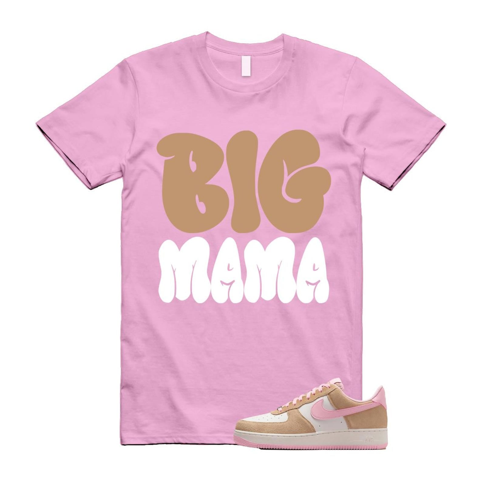 Air Force 1 Rattan Pink Hemp Phantom Medium Soft Low '07 LV8 T Shirt Match MAMA FQ8714-202 T-Shirt, Sneaker Match Tee