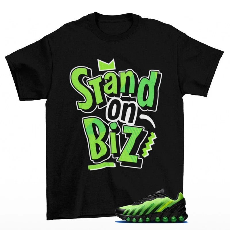 Strictly Biz Shirt to Match Air Max Dn8 Black Green Strike HQ4681-010 T-Shirt, Sneaker Match Tee