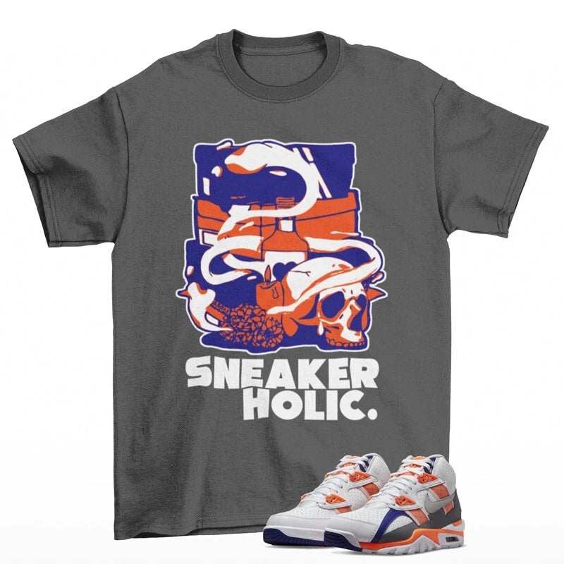 Sneaker Holic Shirt Grey to Match Air Trainer SC High DV2212-100 T-Shirt, Sneaker Match Tee