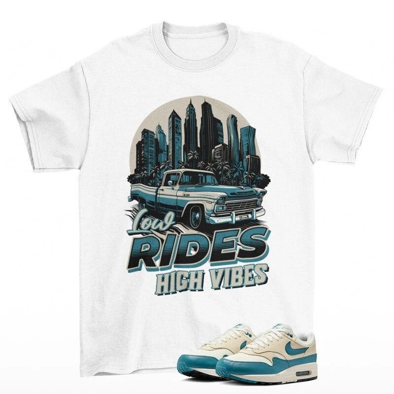 High Vibes Sneaker Shirt White to Match Air Max 1 Smokey Blue FZ5808-011 T-Shirt, Sneaker Match Tee