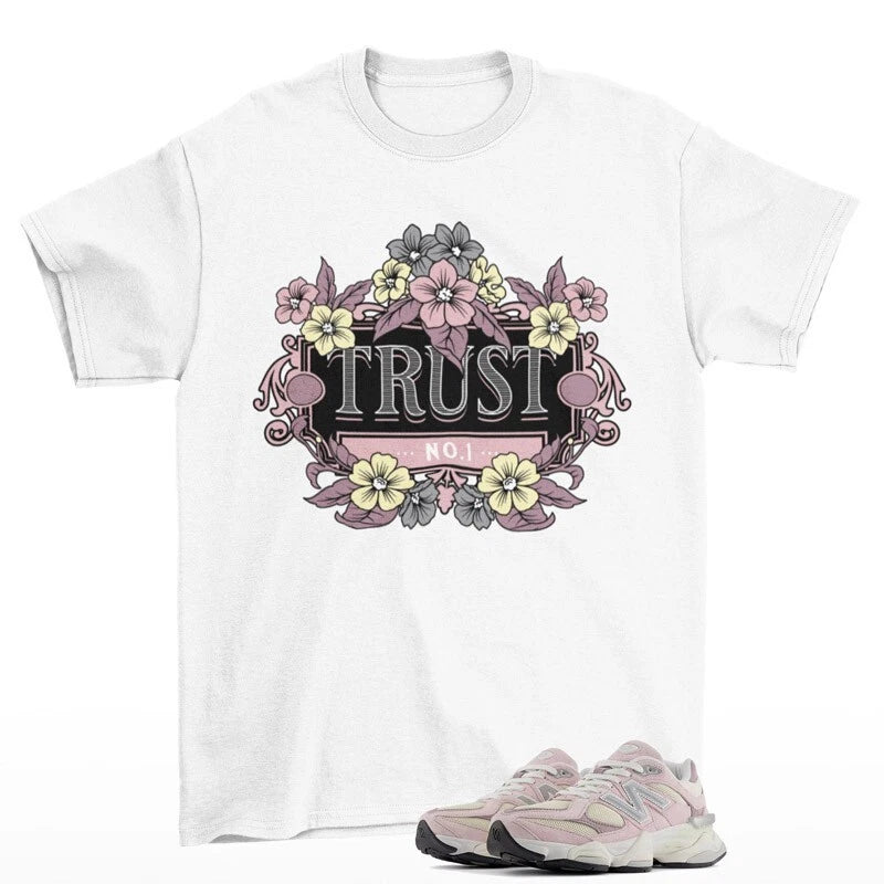 Trust Sneaker Shirt White to Match 9060 Rose Sugar Angora Ice Wine U9060LBC T-Shirt, Sneaker Match Tee