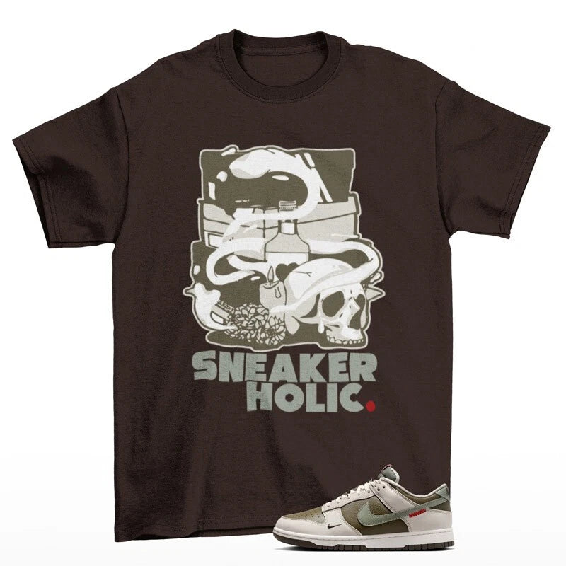 Sneaker Holic Shirt Brown to Match Dunk Low Year of the Snake HV5980-231 T-Shirt, Sneaker Match Tee
