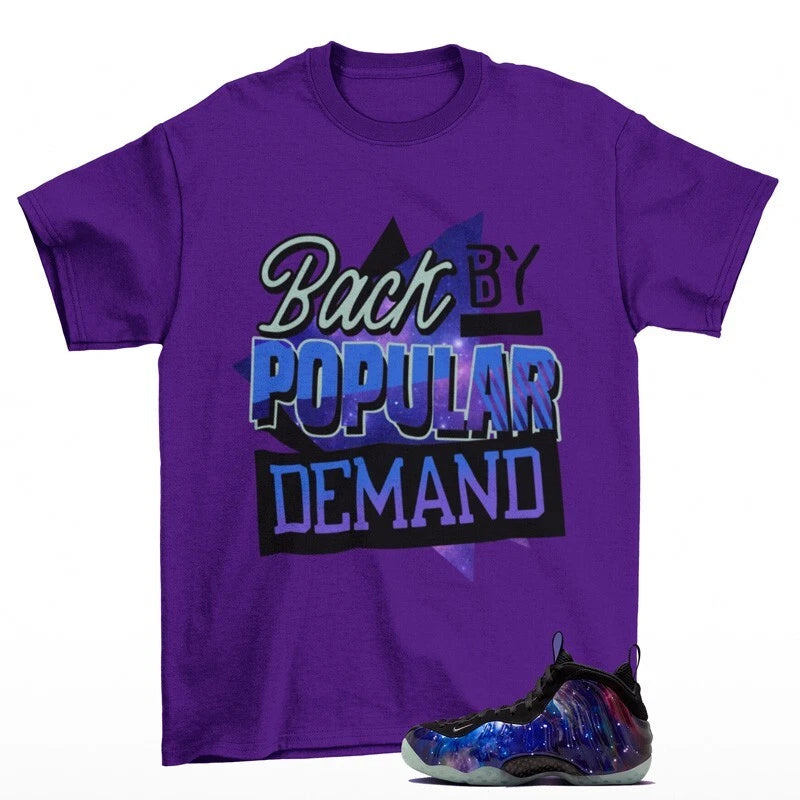 Throwback Sneaker Shirt Purple to Match Air Foamposite One Galaxy FQ4303-400 T-Shirt, Sneaker Match Tee