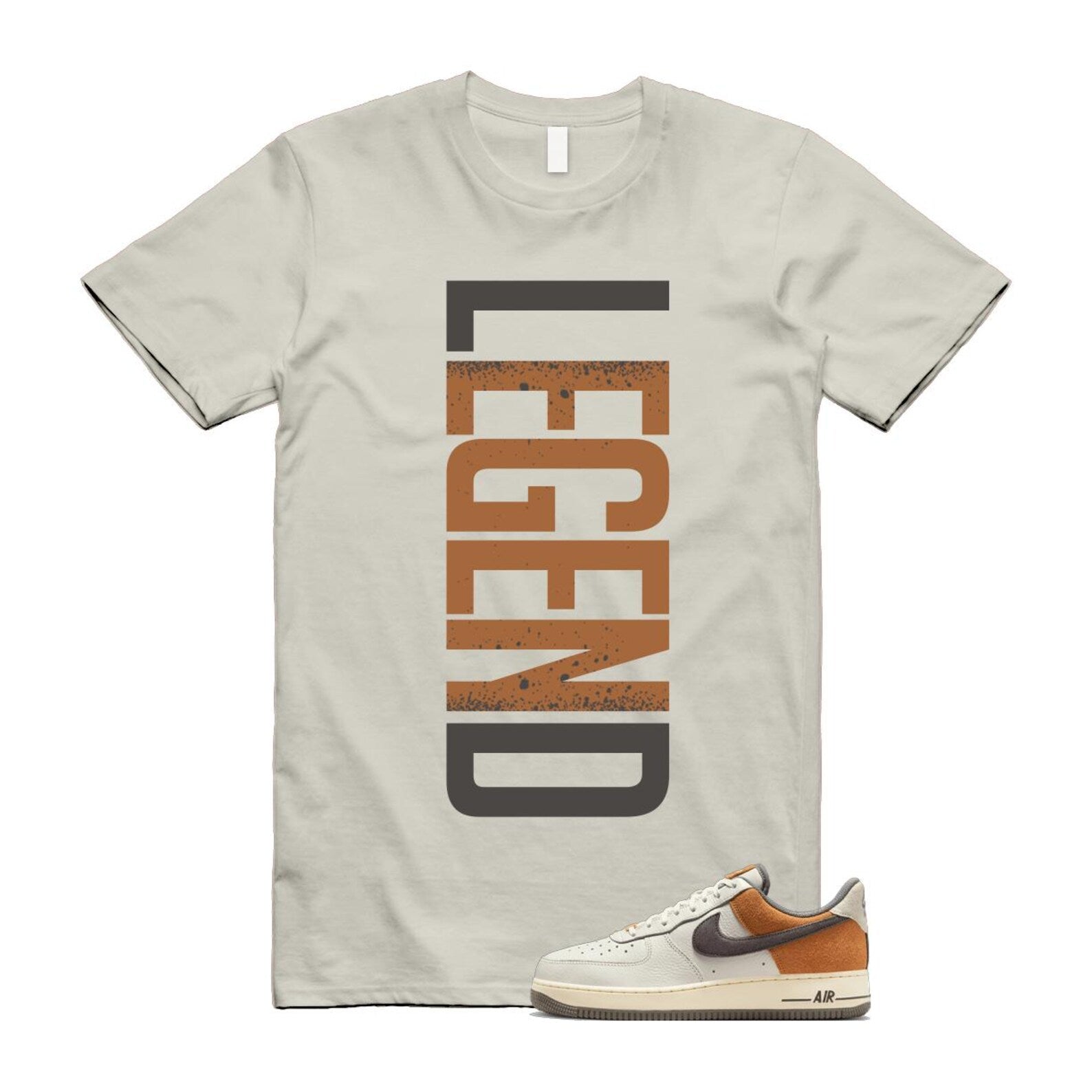 Air Force 1 Phantom Copper Moon Coconut Milk Flat Pewter T Shirt Match LEGEND IB7718-030 T-Shirt, Sneaker Match Tee