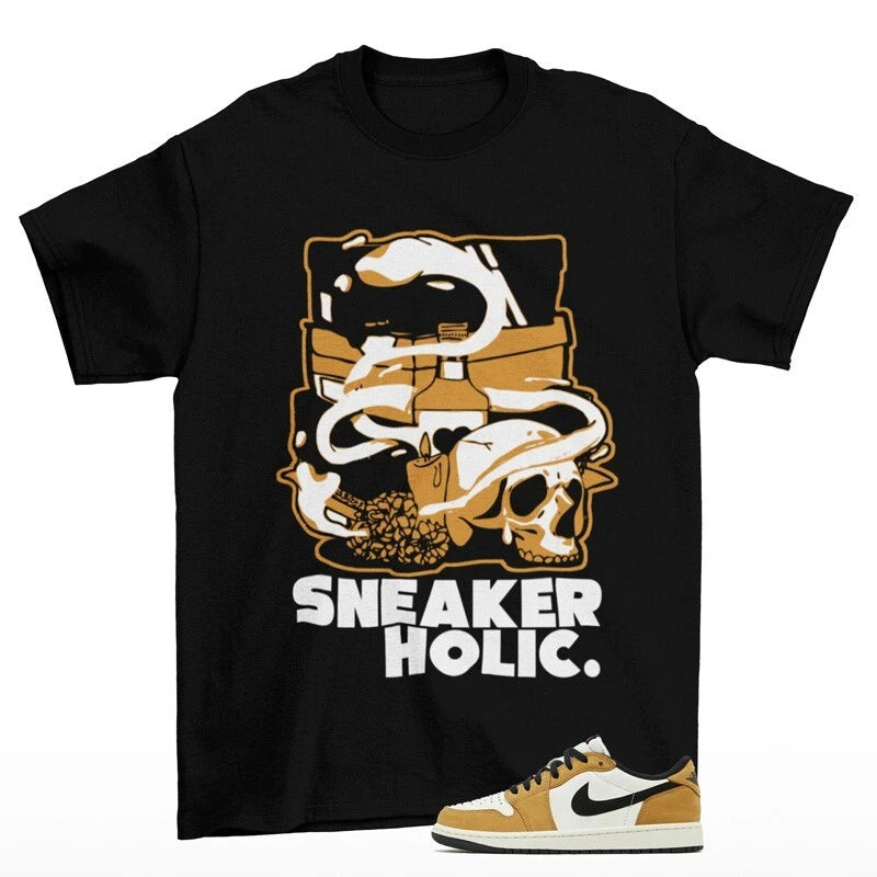 Sneaker Holic Shirt Black to Match Jordan 1 Low Rookie of the Year CZ0790-107 T-Shirt, Sneaker Match Tee