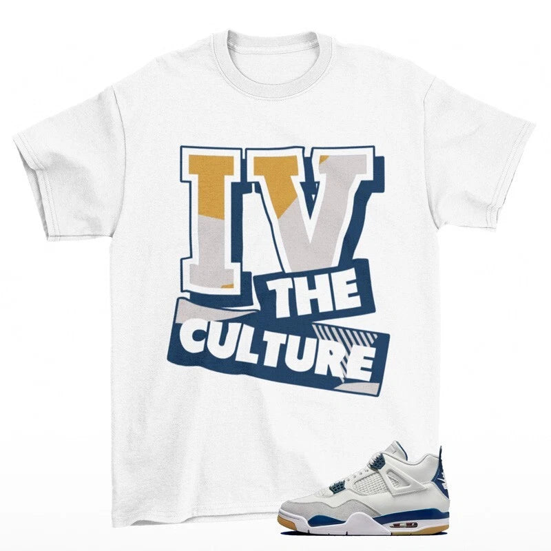 For The Culture Sneaker Shirt to Match Jordan 4 Retro SB Navy DR5415-100 T-Shirt, Sneaker Match Tee