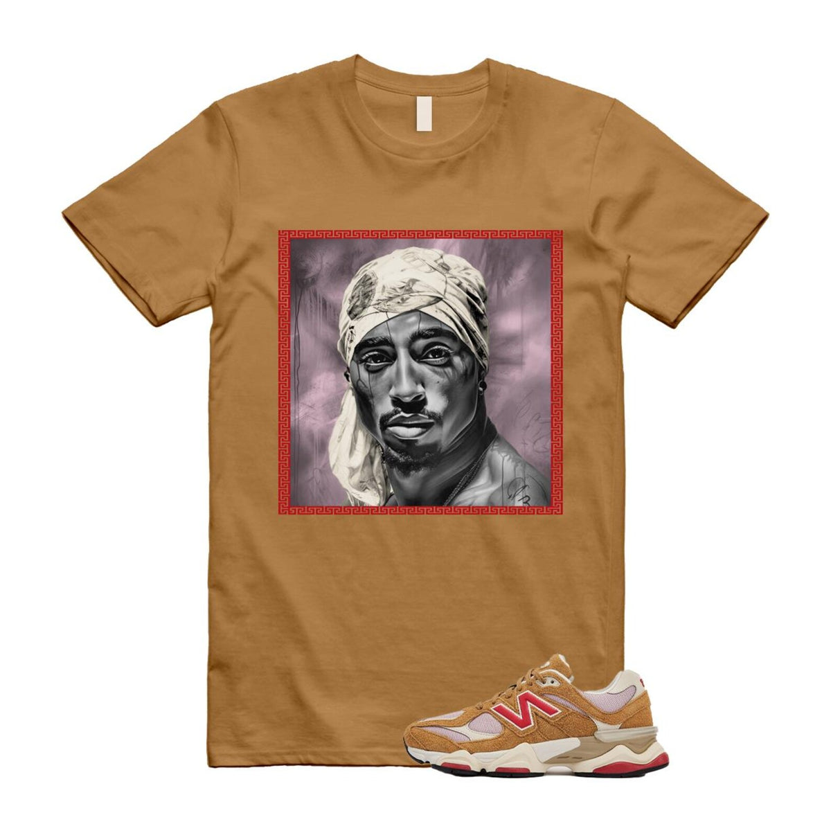 9060 Great Plains True Red Twilight Haze Wheat T Shirt Match PAC U9060GEA T-Shirt, Sneaker Match Tee