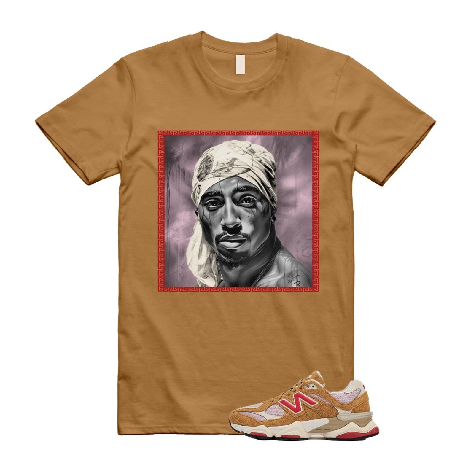 9060 Great Plains True Red Twilight Haze Wheat T Shirt Match PAC U9060GEA T-Shirt, Sneaker Match Tee