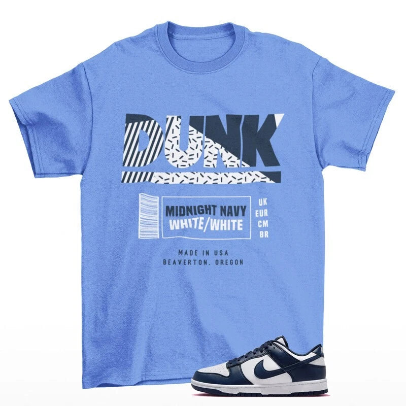 Sneaker Label Shirt Blue to Match Dunk Low Midnight Navy / HF5441-107 T-Shirt, Sneaker Match Tee