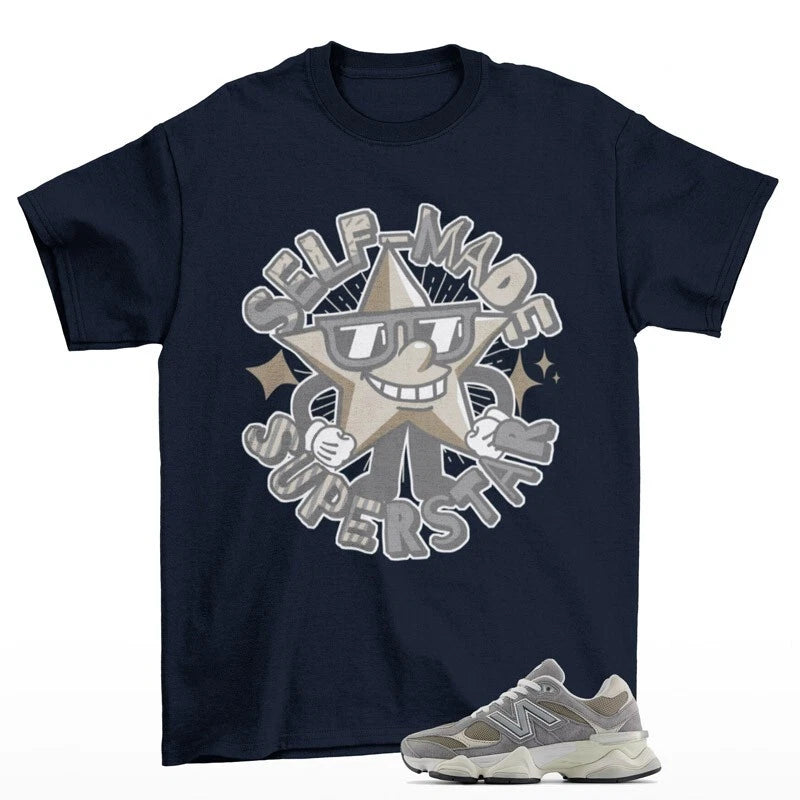 Superstar Sneaker Shirt Navy to Match 9060 Slate Grey Arid Stone Timberwolf U9060LBA T-Shirt, Sneaker Match Tee