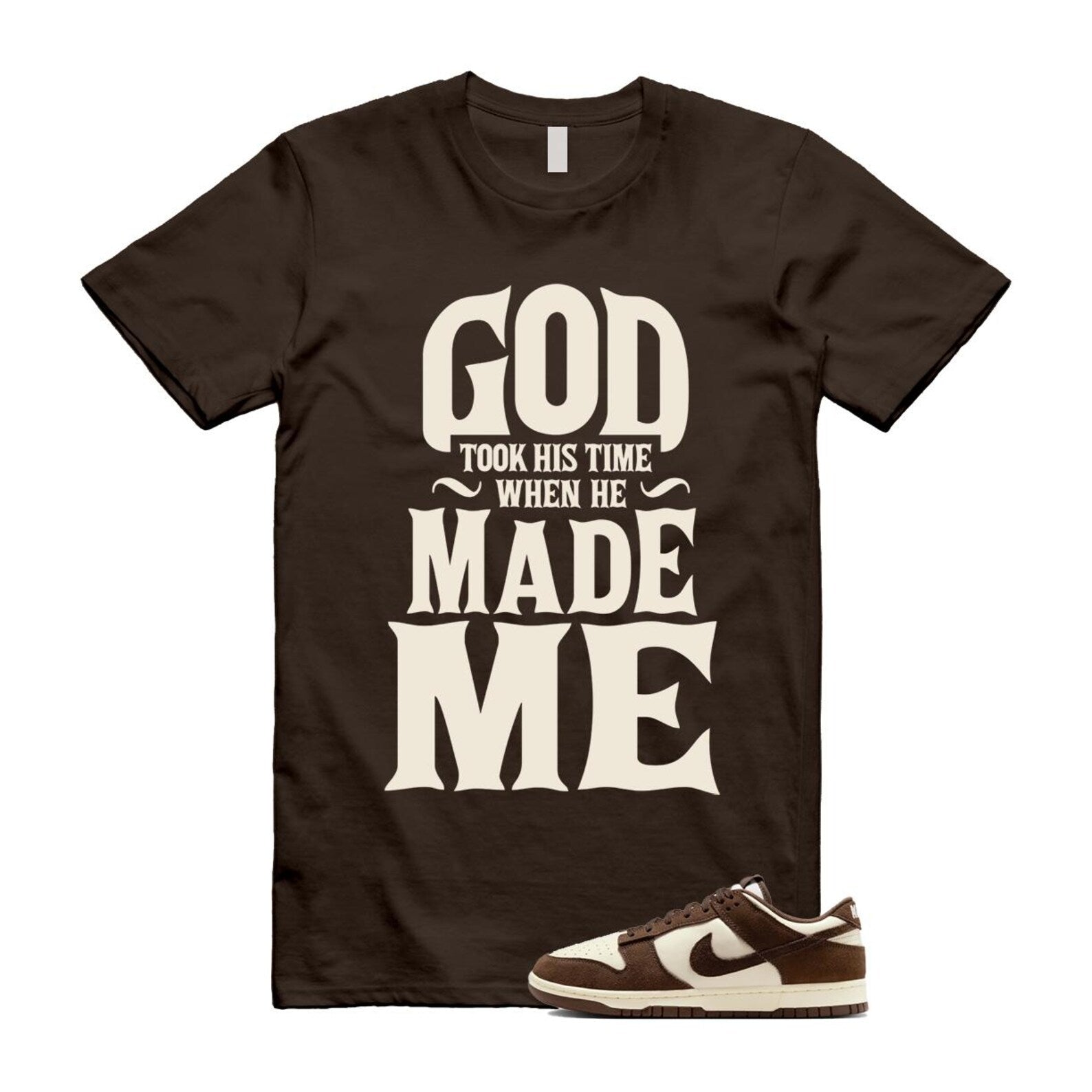 Dunk Baroque Brown Pale Ivory T Shirt Match GTHT FQ8249-104 T-Shirt, Sneaker Match Tee