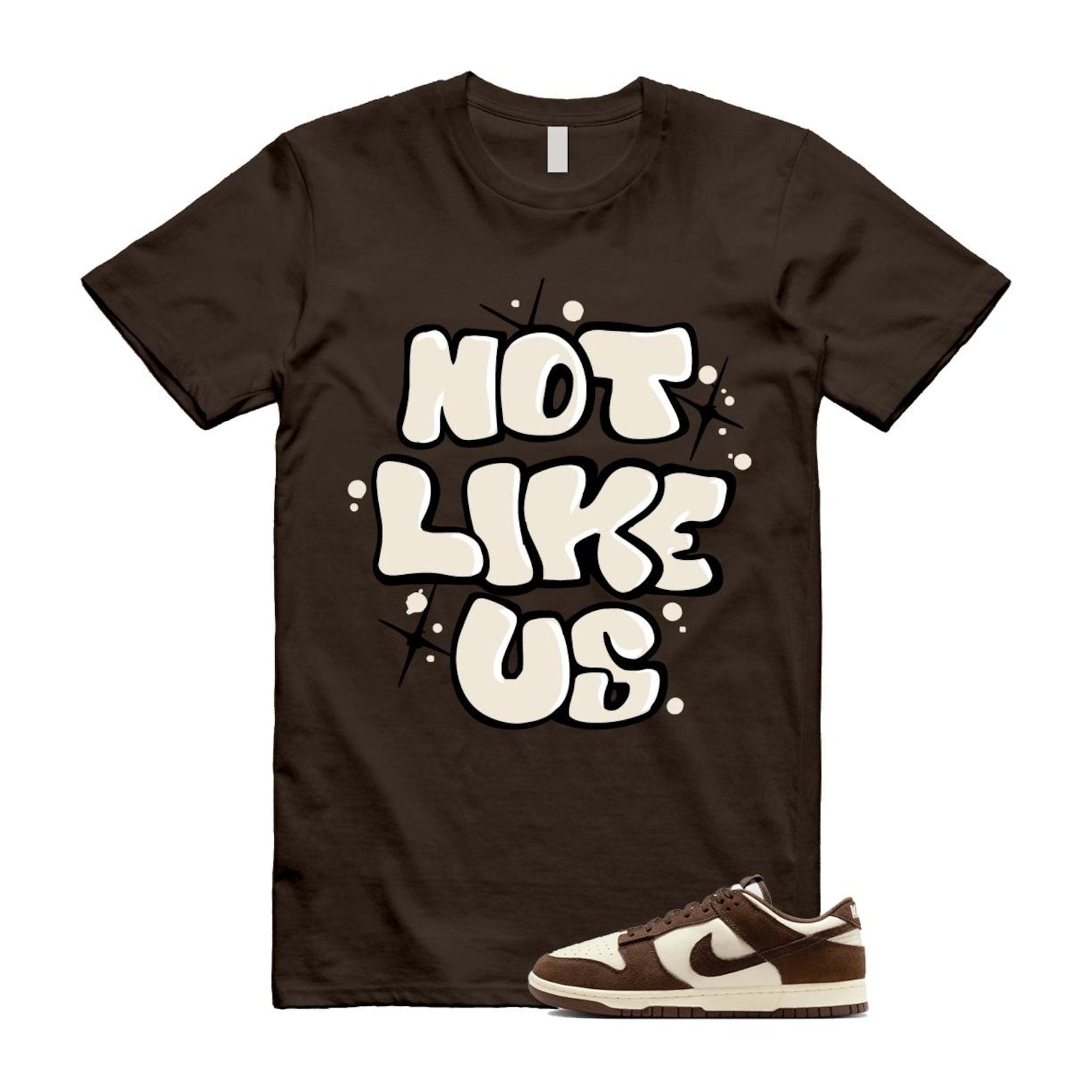 Dunk Baroque Brown Pale Ivory T Shirt Match NLU FQ8249-104 T-Shirt, Sneaker Match Tee