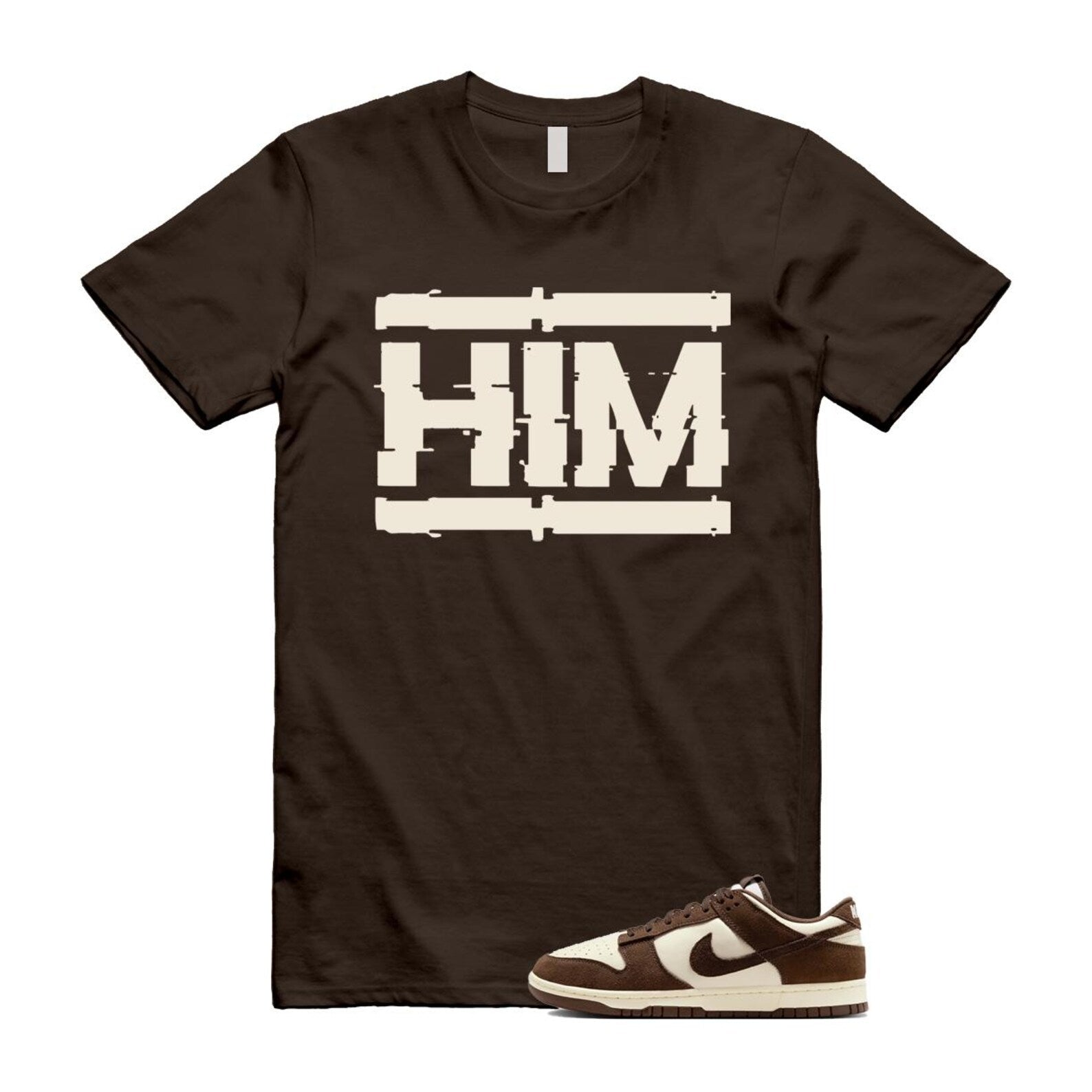 Dunk Baroque Brown Pale Ivory T Shirt Match HIM FQ8249-104 T-Shirt, Sneaker Match Tee