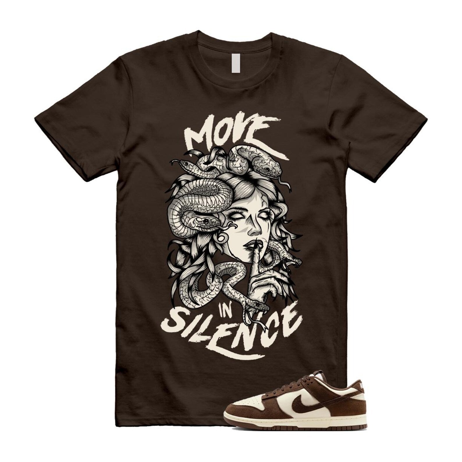 Dunk Baroque Brown Pale Ivory T Shirt Match MIS FQ8249-104 T-Shirt, Sneaker Match Tee