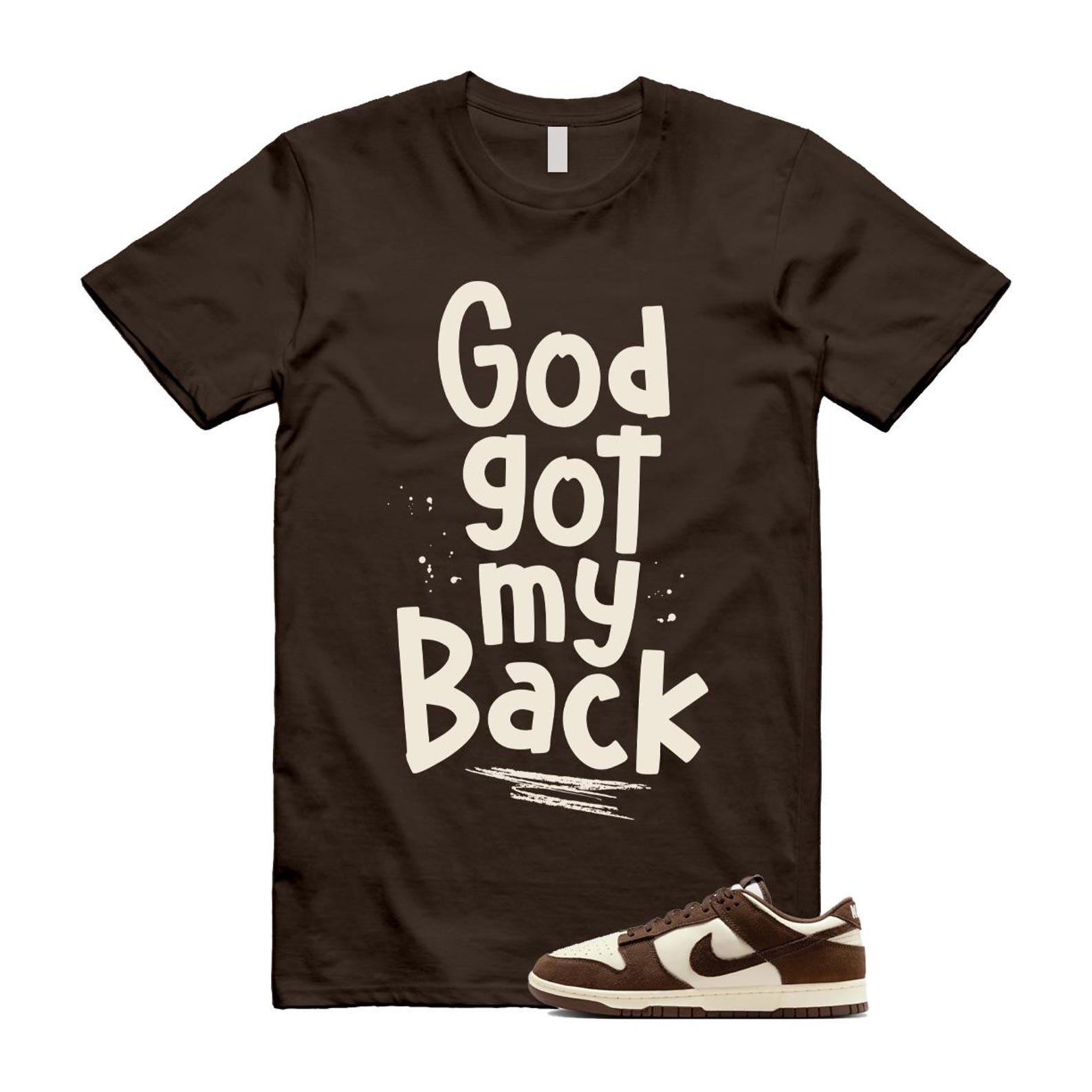 Dunk Baroque Brown Pale Ivory T Shirt Match GOD FQ8249-104 T-Shirt, Sneaker Match Tee