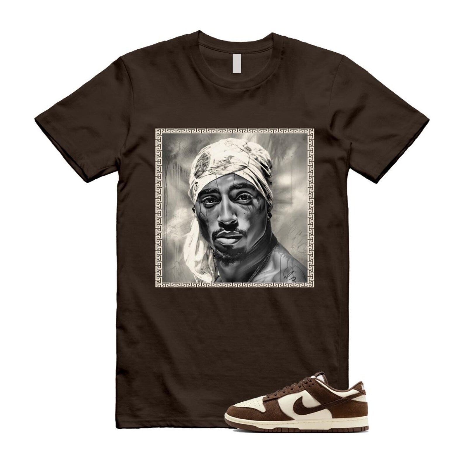 Dunk Baroque Brown Pale Ivory T Shirt Match PAC FQ8249-104 T-Shirt, Sneaker Match Tee