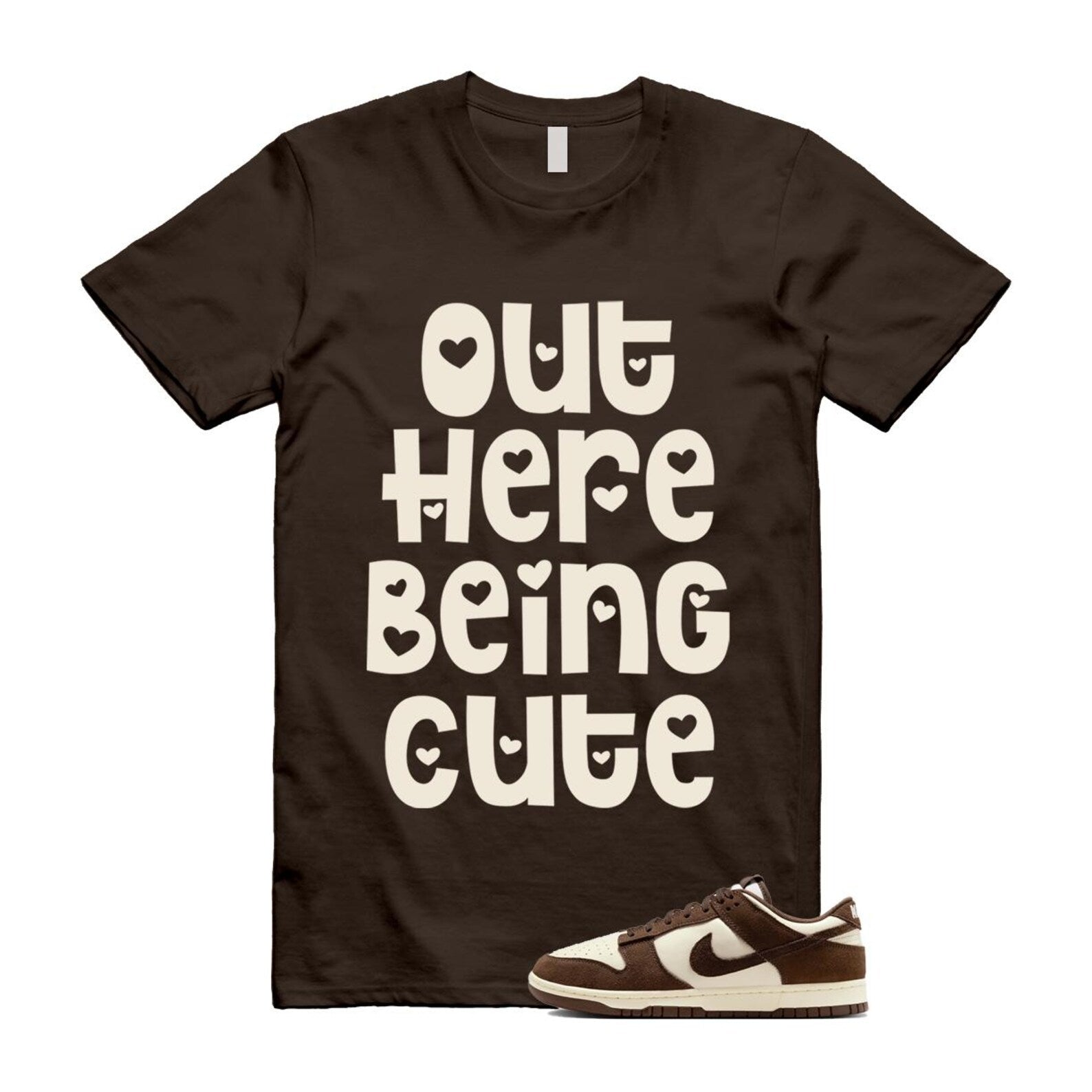 Dunk Baroque Brown Pale Ivory T Shirt Match OHBC FQ8249-104 T-Shirt, Sneaker Match Tee