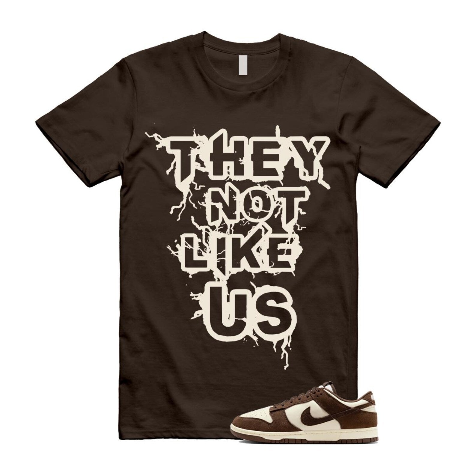 Dunk Baroque Brown Pale Ivory T Shirt Match US FQ8249-104 T-Shirt, Sneaker Match Tee