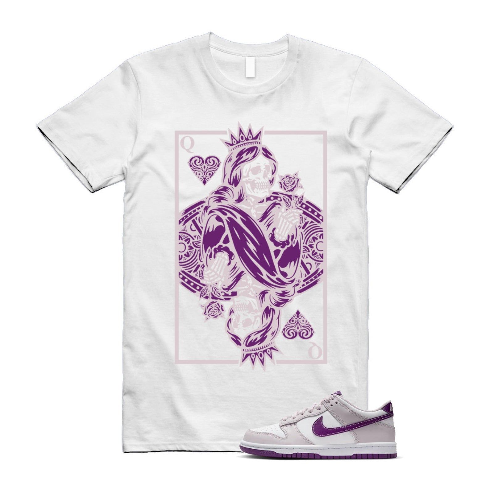 Dunk Platinum Violet Viotech White Low T Shirt Match QC T-Shirt, Sneaker Match Tee