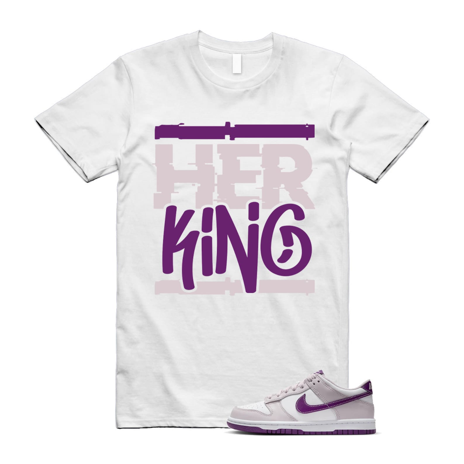 Dunk Platinum Violet Viotech White Low T Shirt Match HK T-Shirt, Sneaker Match Tee